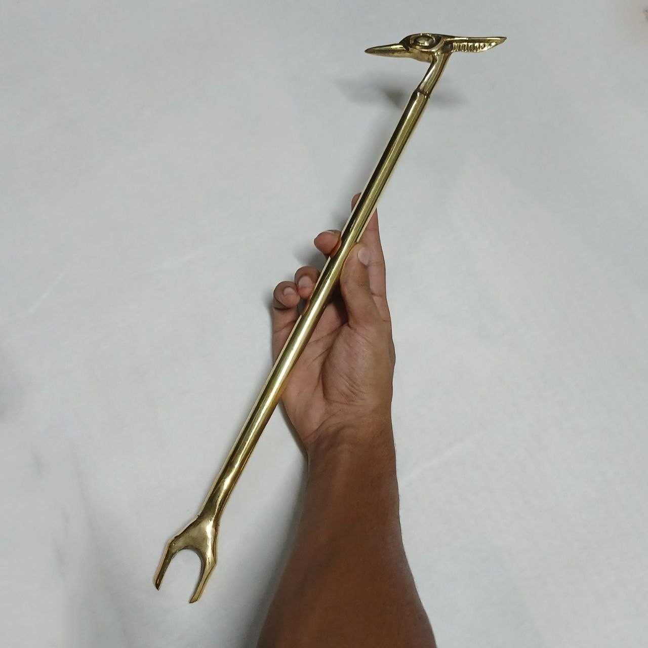 Handmade Ancient Egyptian Brass Scepter Decorative Collectible Artifact