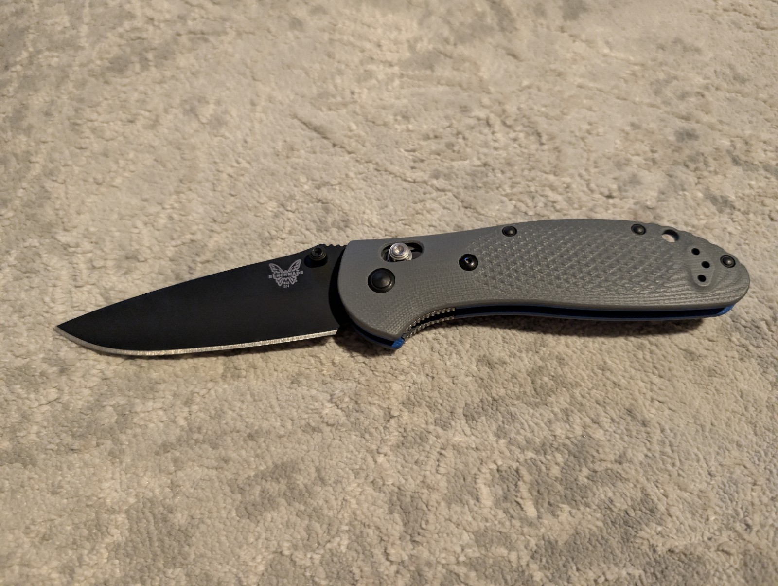 Benchmade Mini Griptilian 556 Gray G-10 20CV Black Blade Discontinued