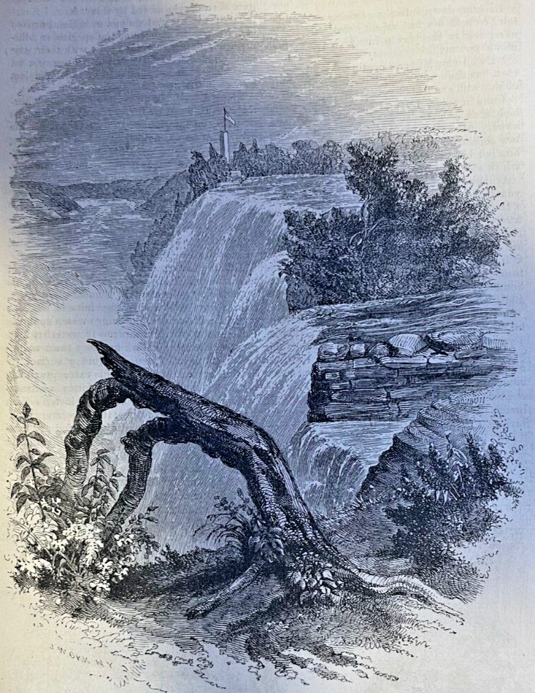 1853 Niagara Falls Horseshoe Fall American Rapids Hog\'s Back The Tower