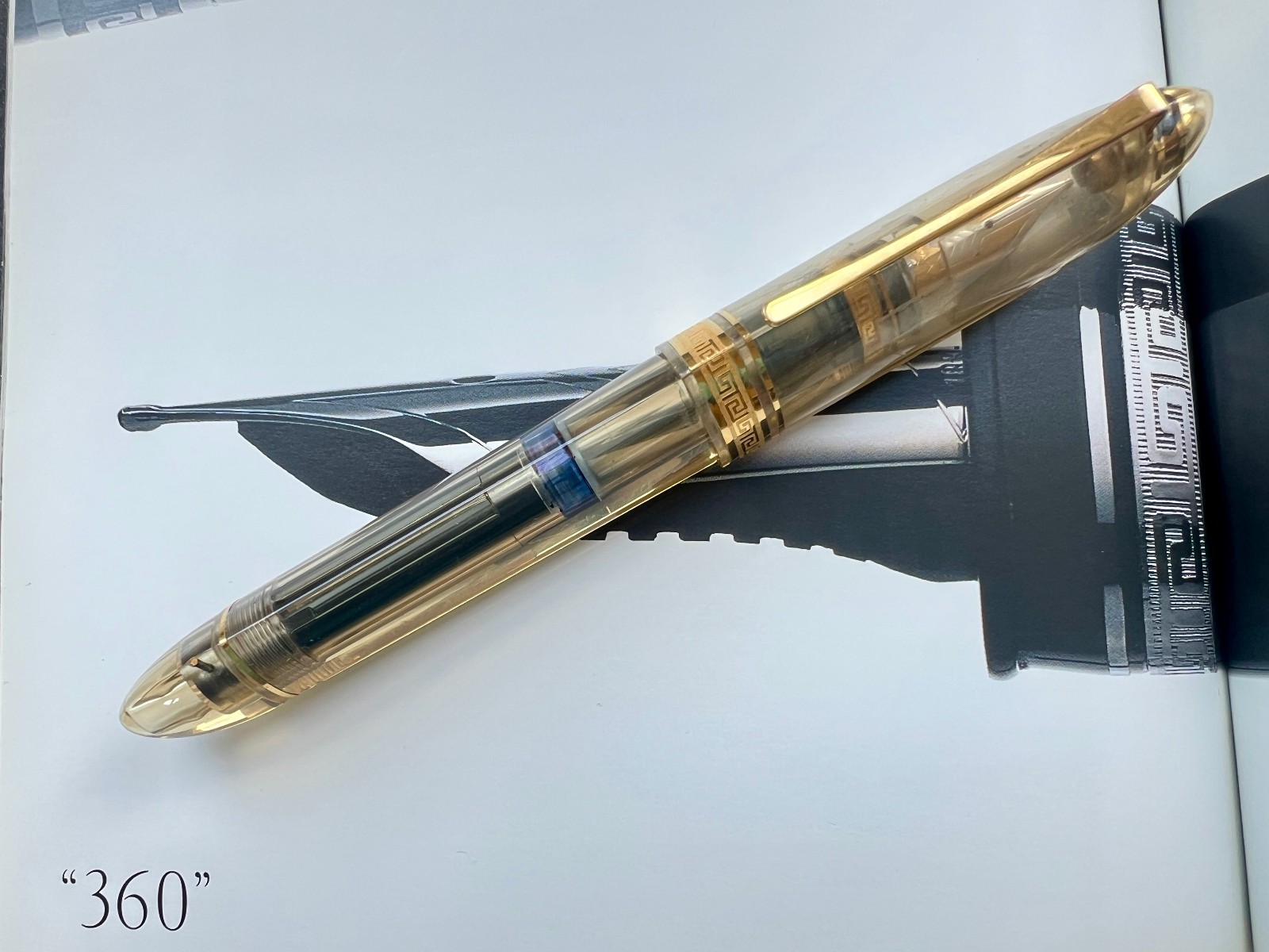 EXCEPTIONAL OMAS 360 BRONZE VISION Demonsrator Fountain Pen - 18K 