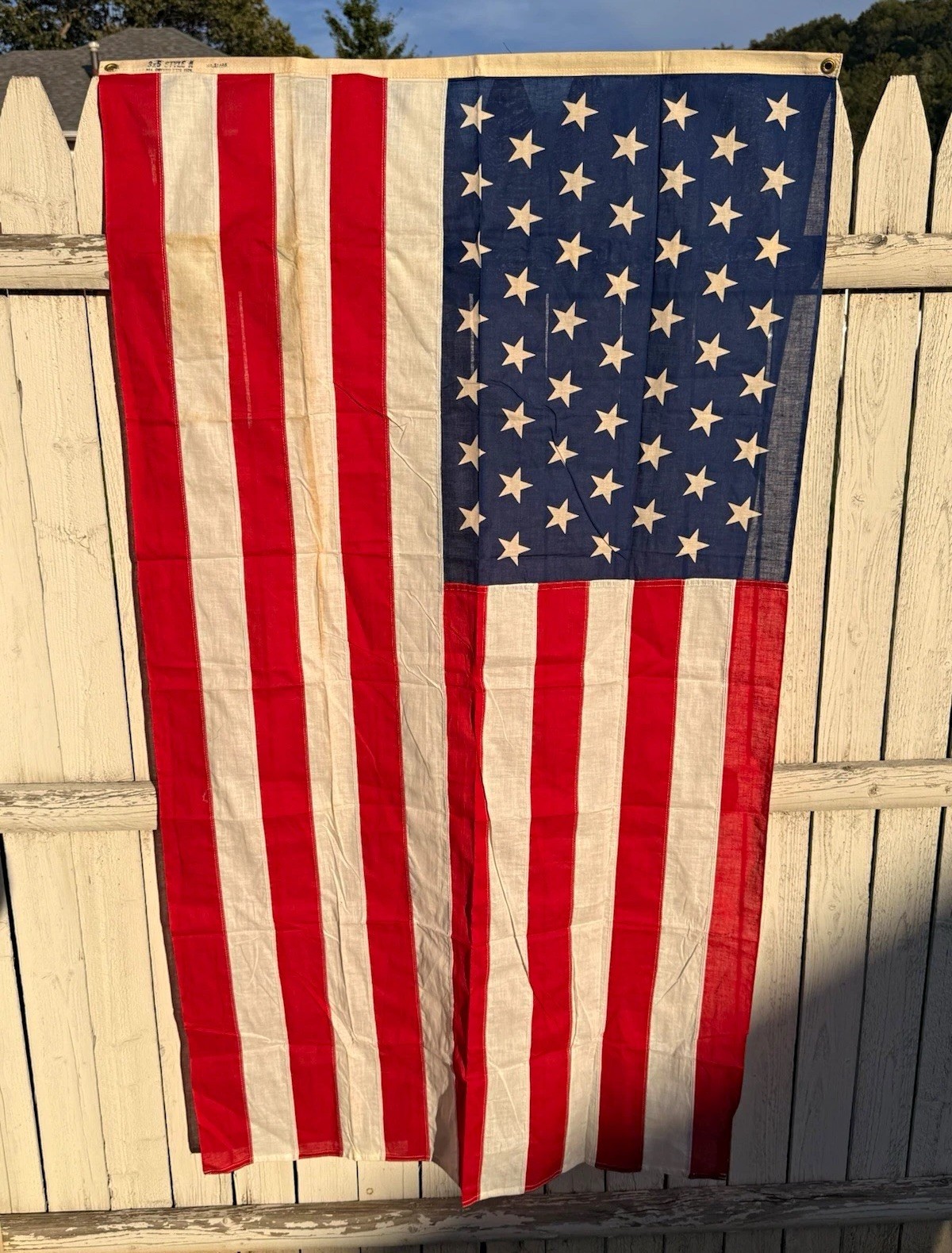 Vintage 49 star American flag,3 by5 all cotton, style A, Alaska era1959 USA Vintage 49 star American flag,3 by5 all cotton, style A, Alaska era1959 USA