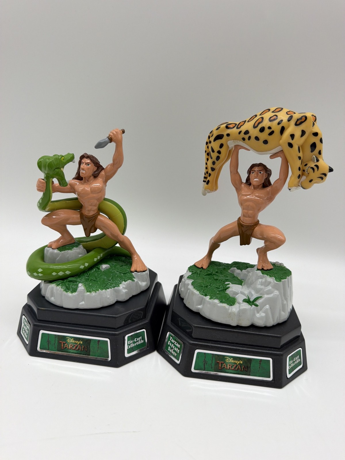 Vintage Disney Tarzan Die-Cast Collectible Figures Lot of 2 Sabor Snake