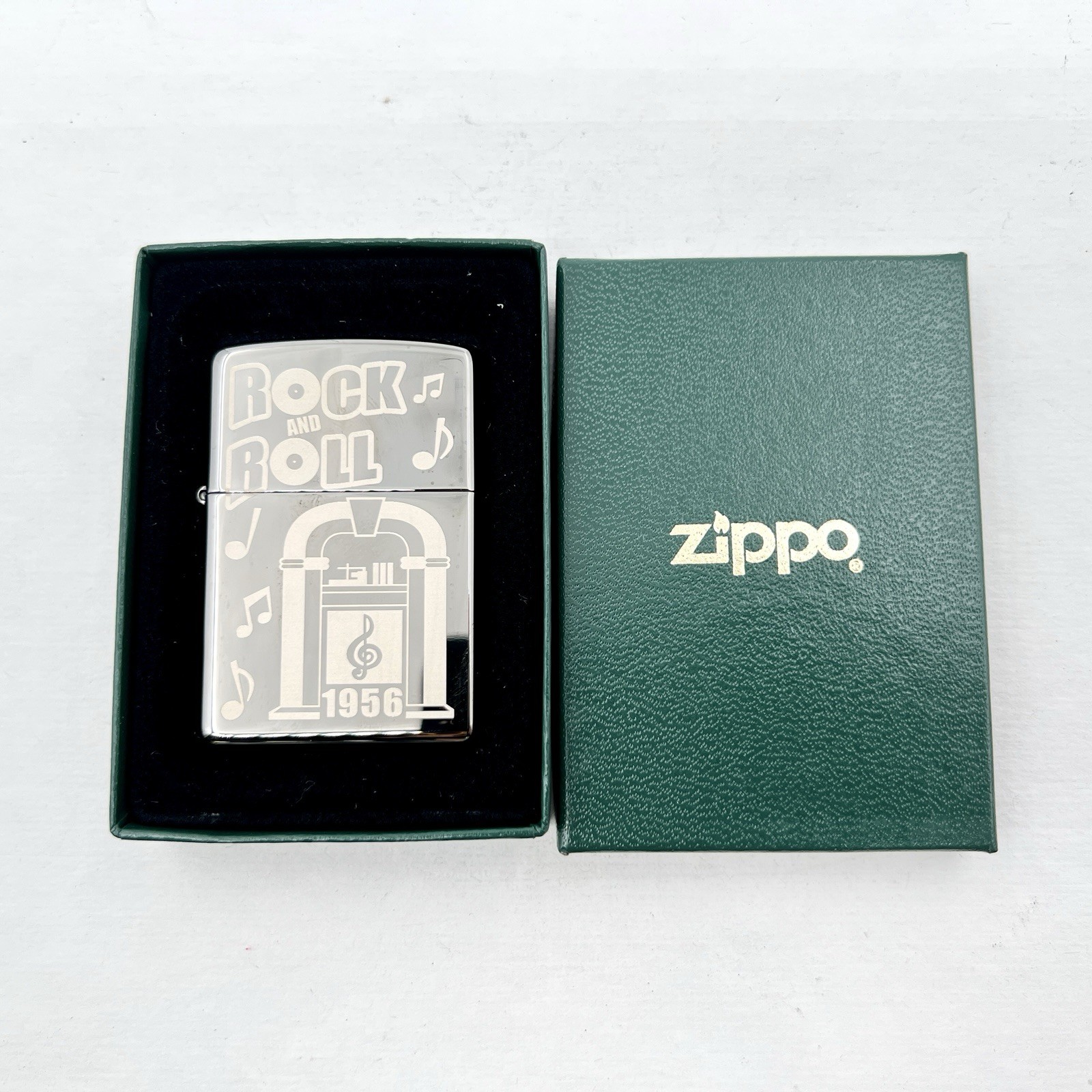 2006 Zippo 1956 Rock and Roll Commemorative Lighter Orange Seal Unused in Box 2006 Zippo 1956 Rock and Roll Commemorative Lighter Orange Seal Unused in Box
