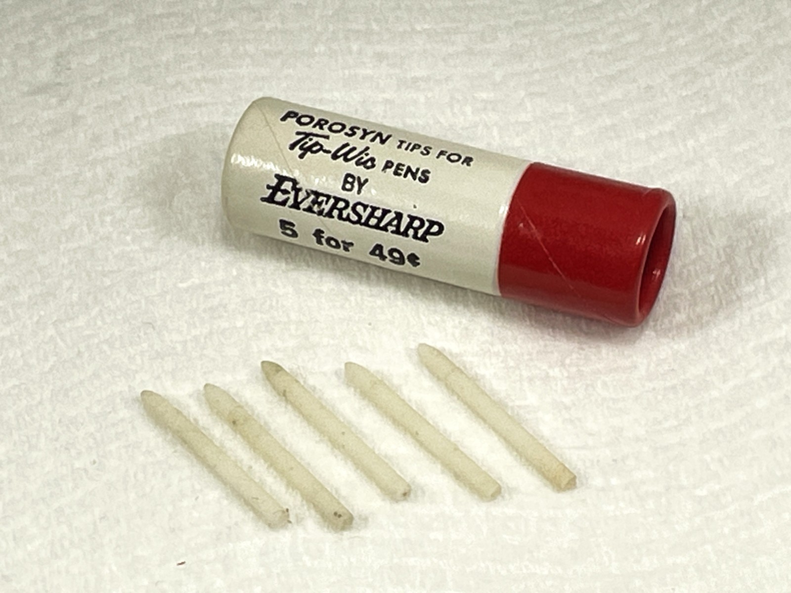 Vintage nos WAHL / EVERSHARP ~ POROSYN TIPS ~ for Tip-Wic Pens ~ 5ea