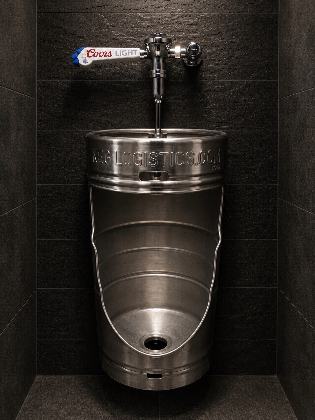 Unique urinals made from 1/6 beer Keg