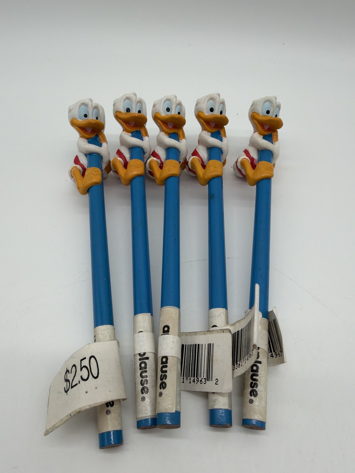 Vintage Disney Donald Duck Figural Pencils Lot of 5 New With Tags