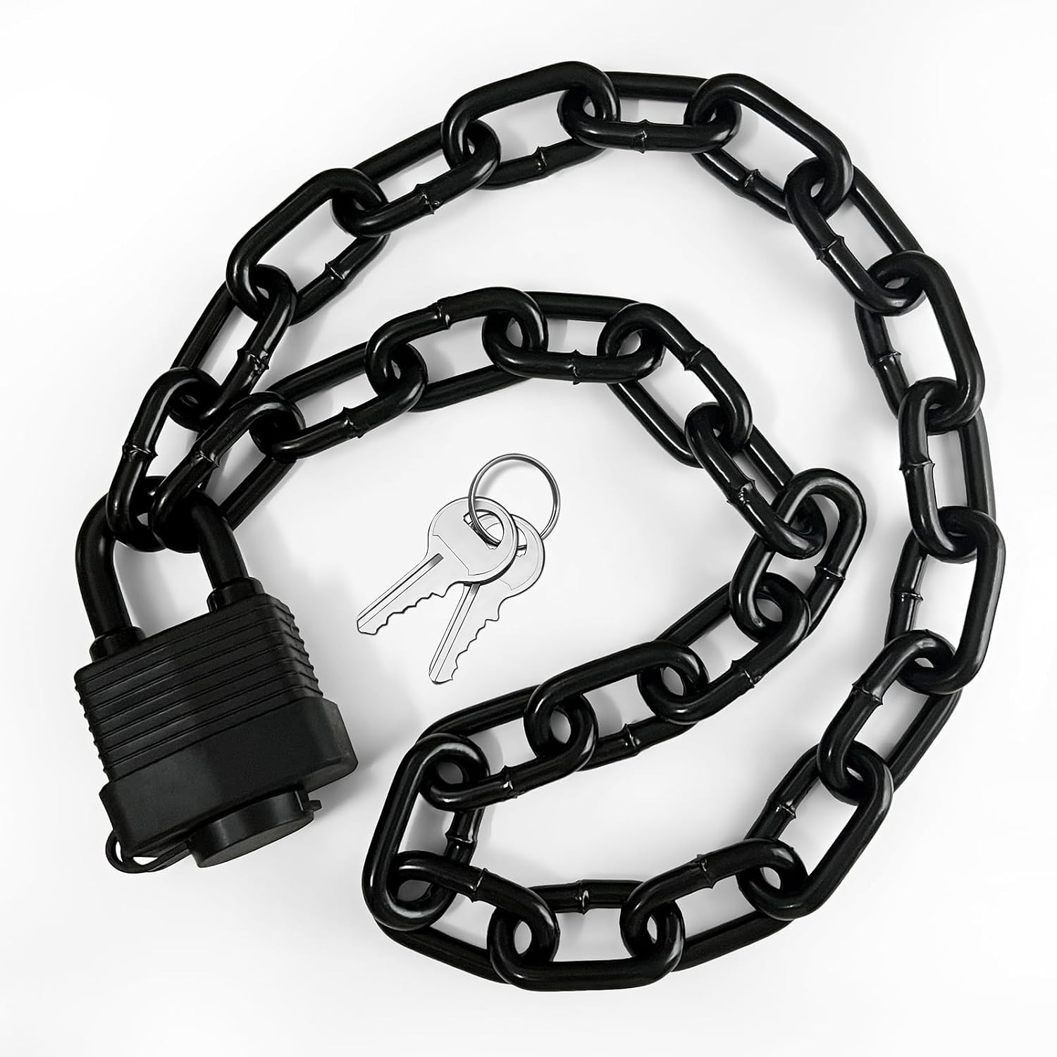 Safety Fence Chain Lock,Outdoor Waterproof Padlock with Chain,Heavy-Duty Weathpr