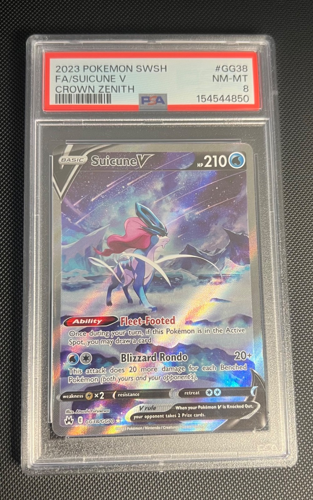 2023 Pokemon TCG Suicune V GG38/GG70 Crown Zenith Galarian Gallery PSA 8 2023 Pokemon TCG Suicune V GG38/GG70 Crown Zenith Galarian Gallery PSA 8