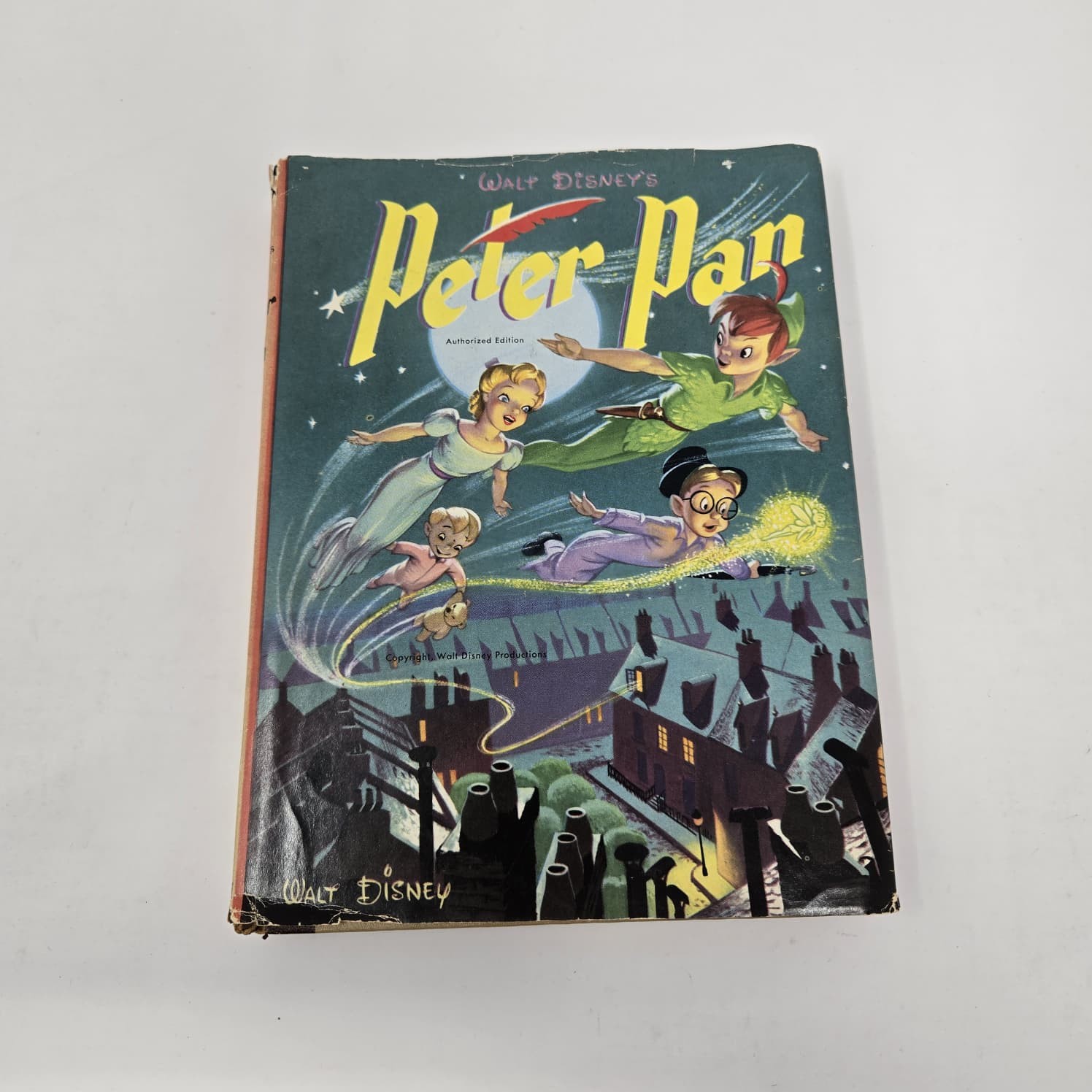 Walt Disney Peter Pan - 1952 Whitman Illustrated Hardcover Book w/dust jacket