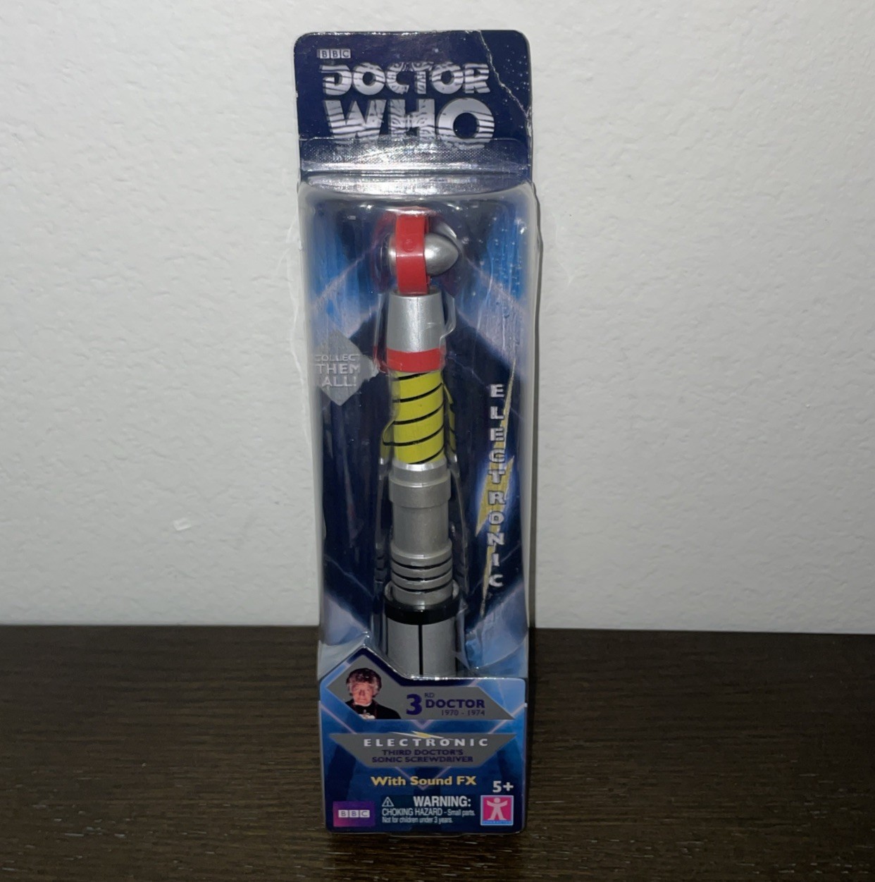 DOCTOR WHO THIRD DOCTOR'S SONIC SCREWDRIVER Spin/Sound Affects NEW IN PACKAGING