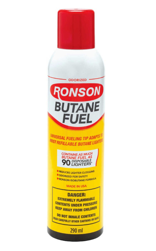 Ronson Lighter Butane Fuel 290 ml ( 165g ) 90 can Refill Ronson Lighter Butane Fuel 290 ml ( 165g ) 90 can Refill