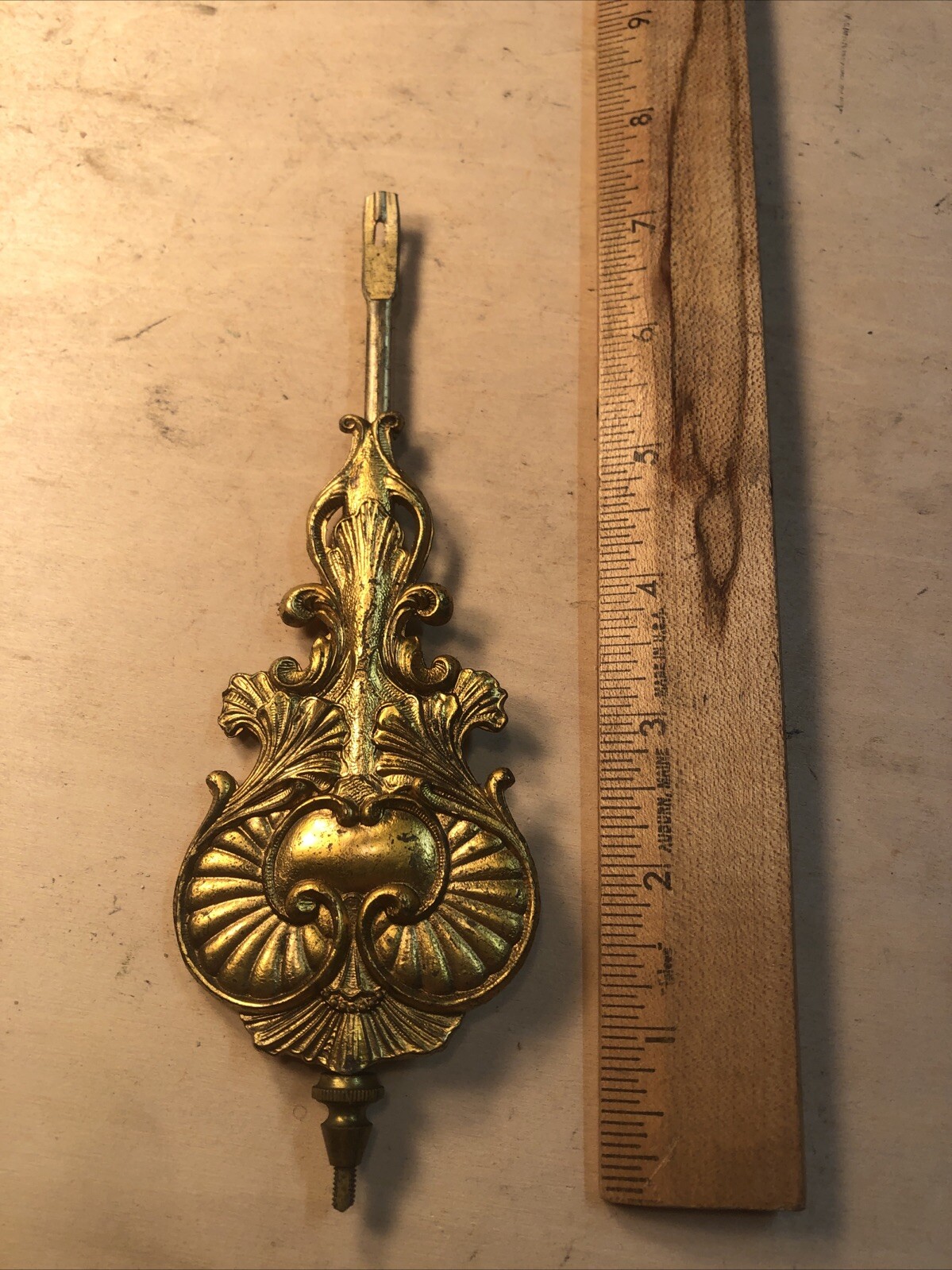 Vintage Antique Waterbury Cathedral Mantle Winding Clock Part Weight