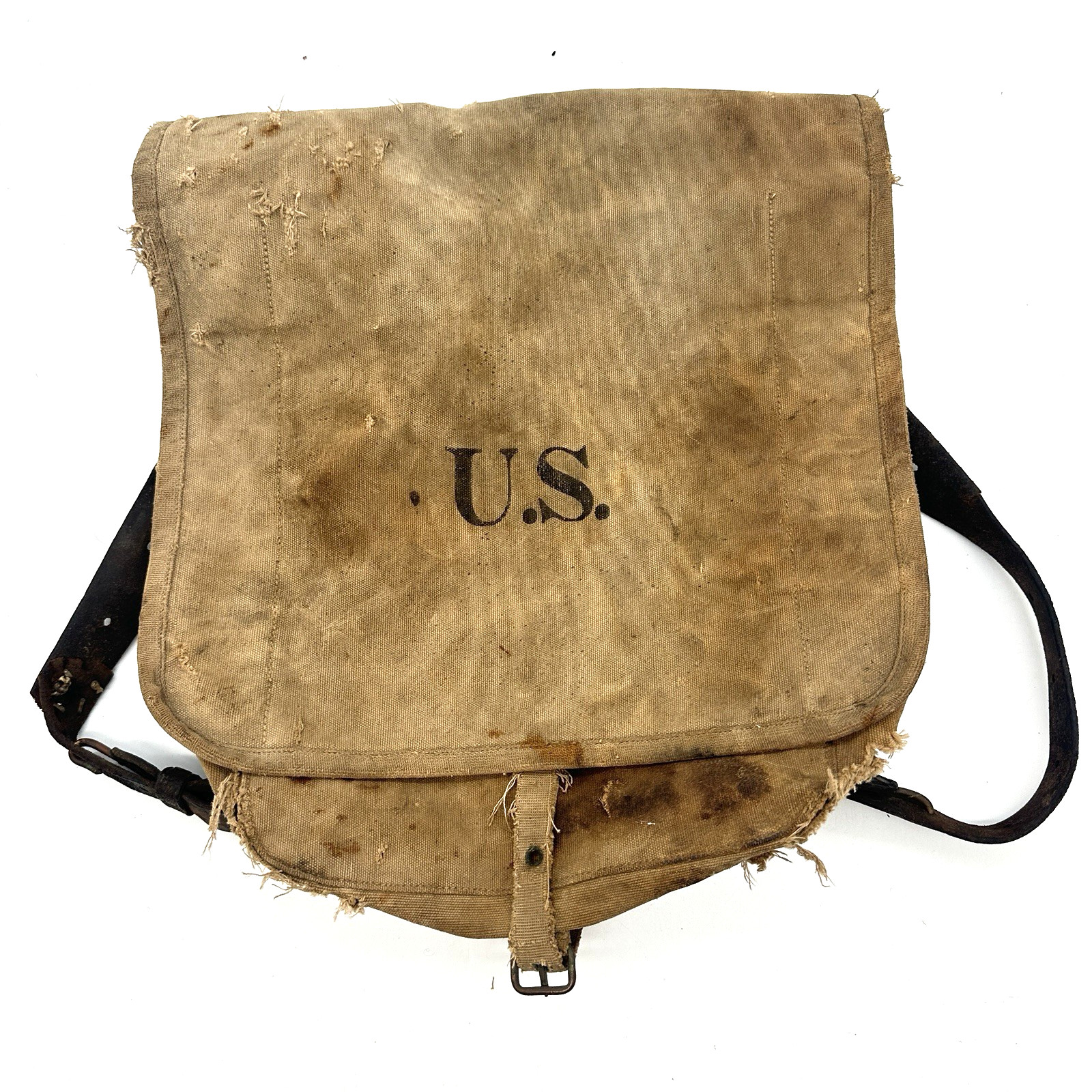 Antique Indian Wars US Army M1878 Haversack Canvas Field Bag Rock Island Arsenal