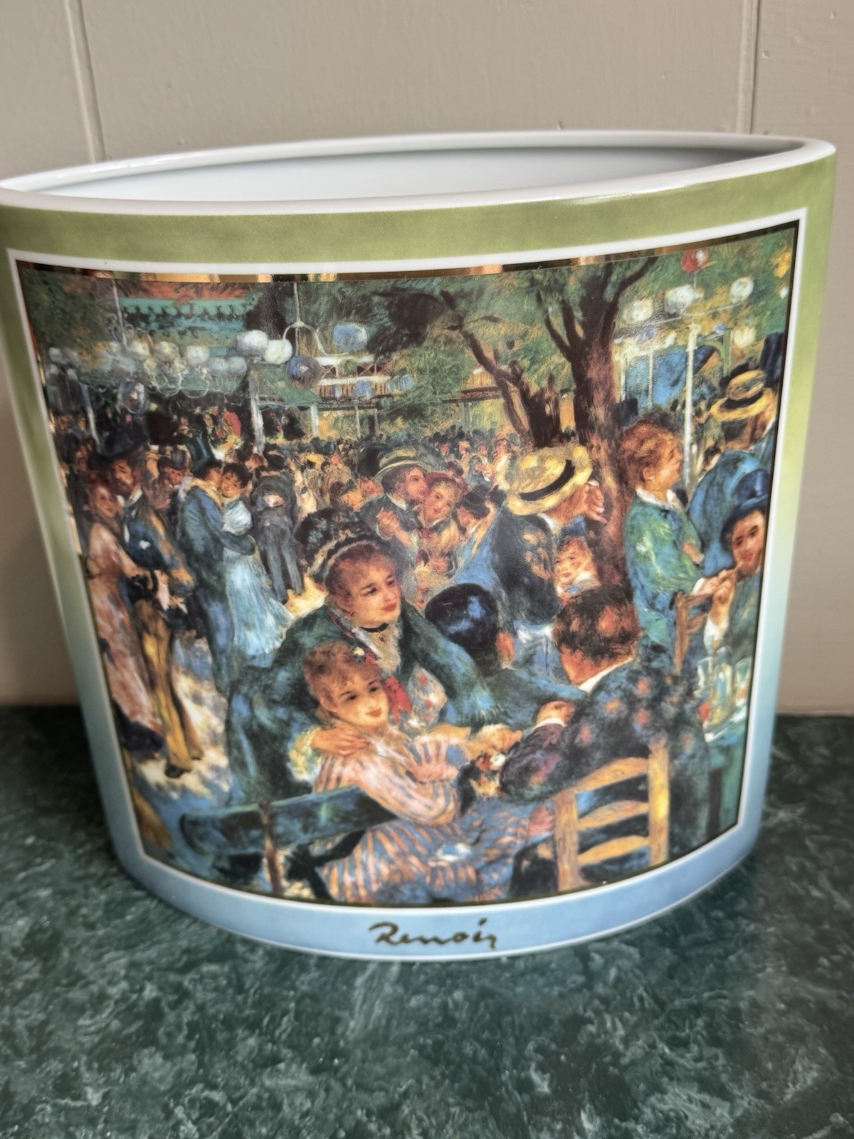 Vintage Goebel Artis Orbis Renoir Bal en Moulin de la Galette Limited Vase 9x8