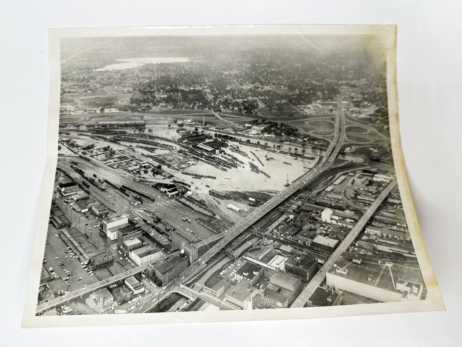 Friend Slote Aerial Photograph Flood of South Platte River from Plum Creek 1965 