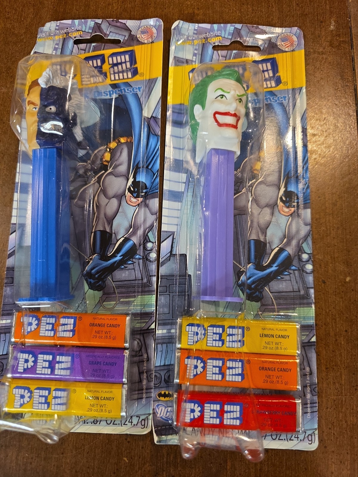 DC Comics Two- Face The Joker PEZ Dispenser Collectible NIP