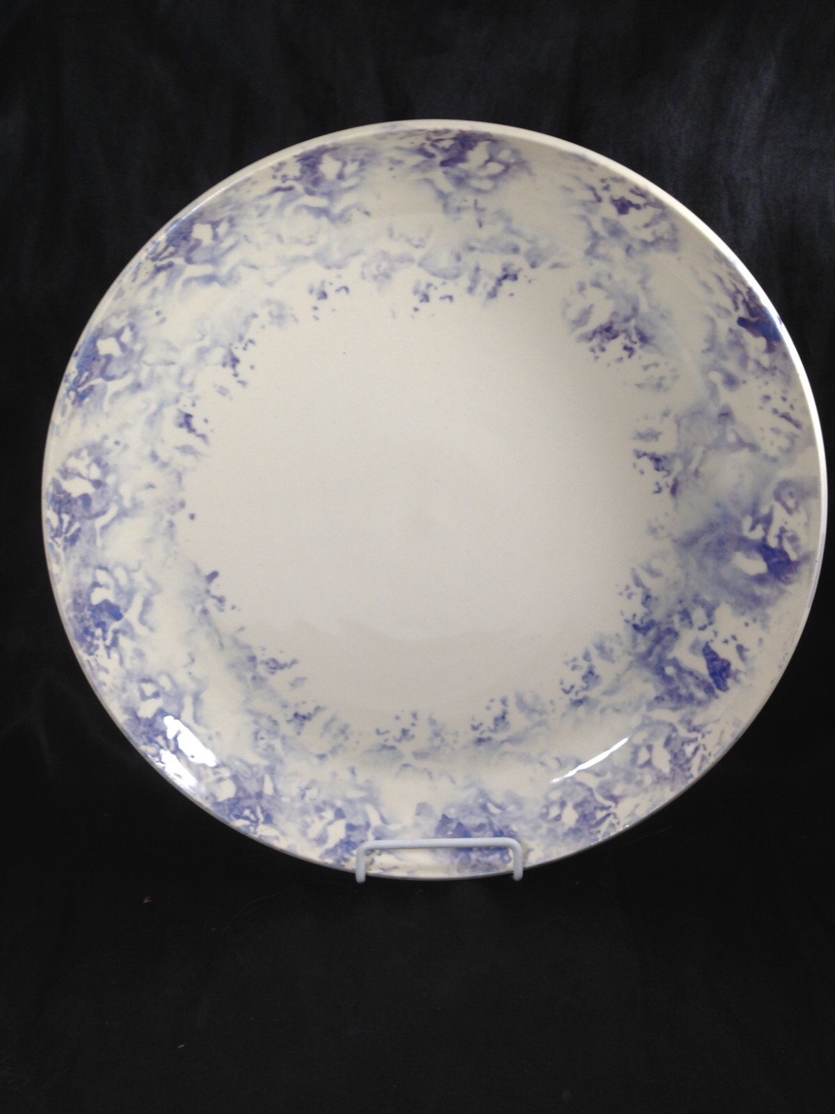 Vintage Piney Grove Pottery Signed Blue Accent 12-1/2” Bowl