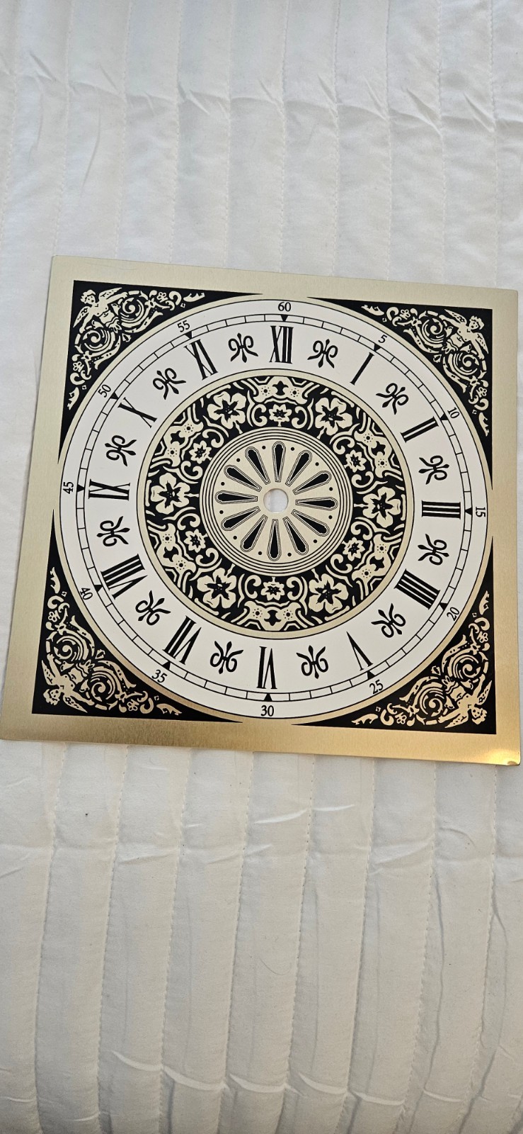 Vintage West Germany Metal Clock Face Replacement 7 7/8”
