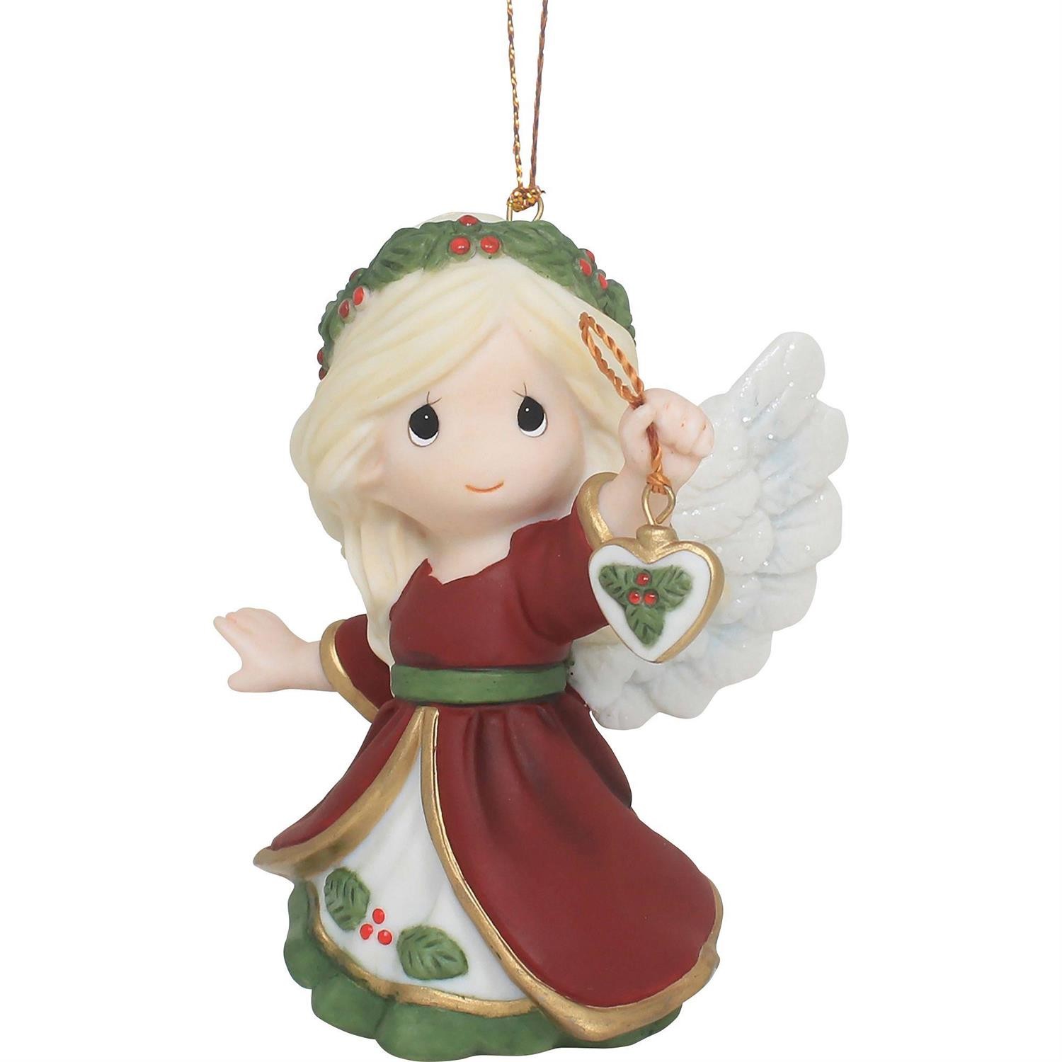 PRE-ORDER Annual Angel With Heart Ornament By: Christmas Precious Moments *SHIPS