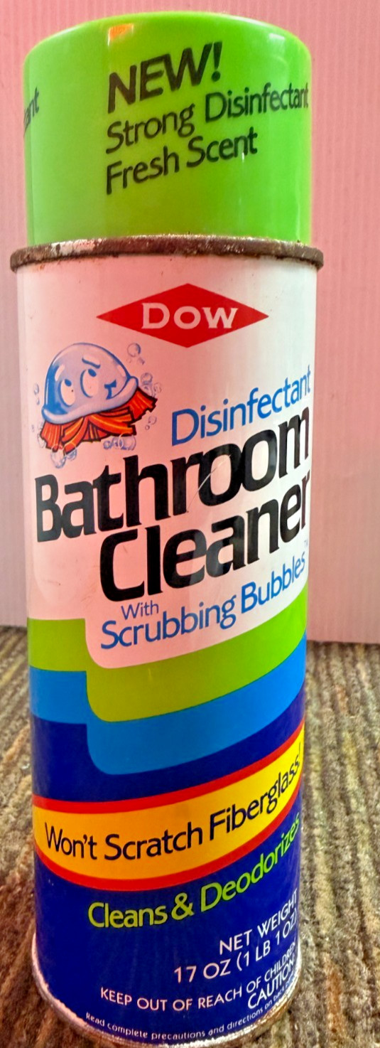 1982 DOW Scrubbing Bubbles Bathroom Cleaner Won’t Scratch Fiberglass RARE