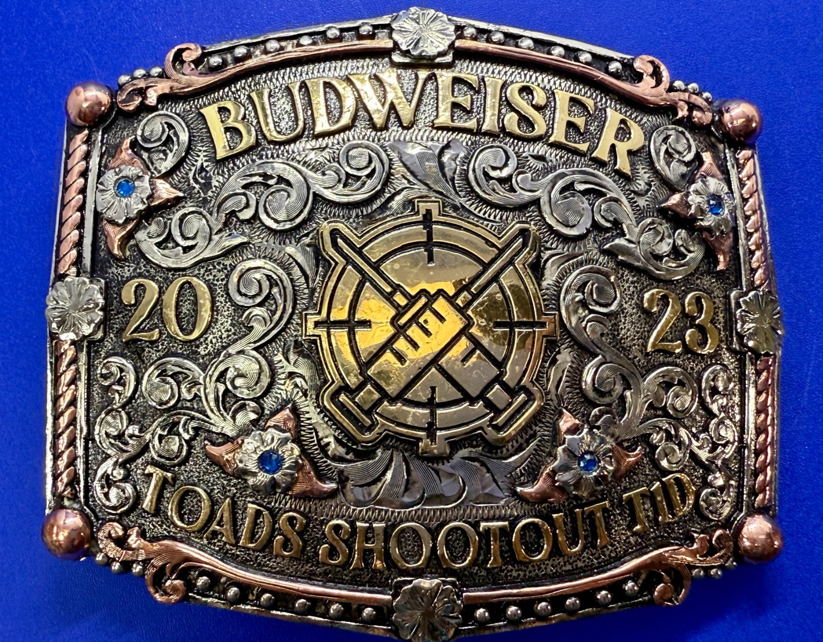 2023 BUDWEISER TOADS Shoot Out TID 2nd to None Awards NASCAR Trophy Belt Buckle