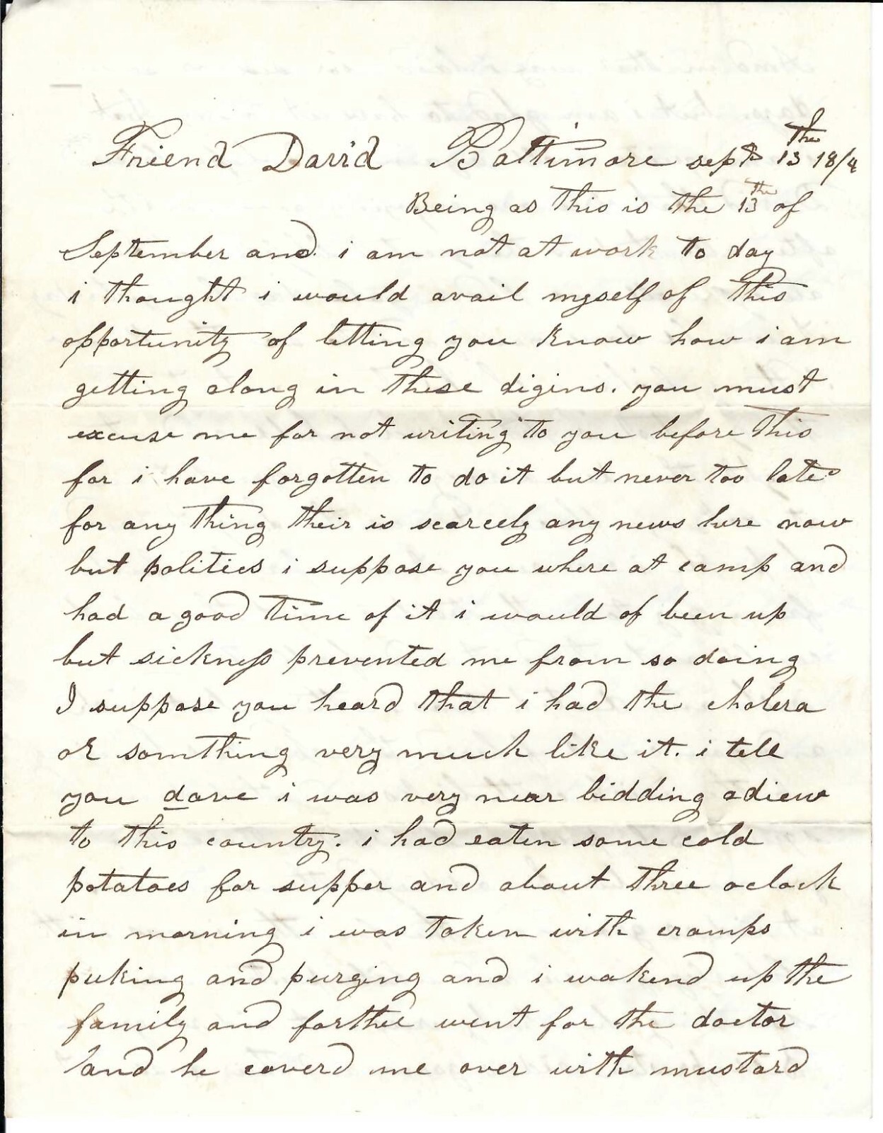 Baltimore Man Writes Of Know-Nothings Working To Control Elections In 1864