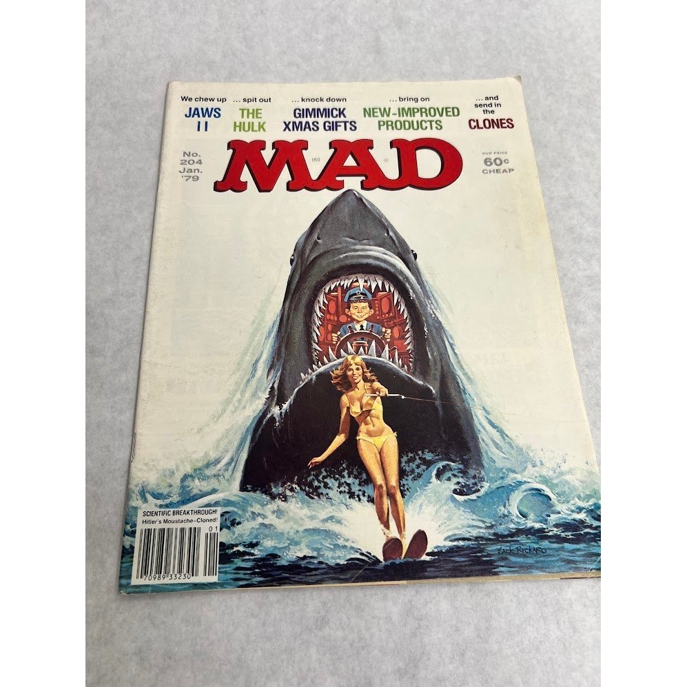 Vintage MAD Magazine No 204 January 1979 Jaws II Parody Hulk Don Martin Humor
