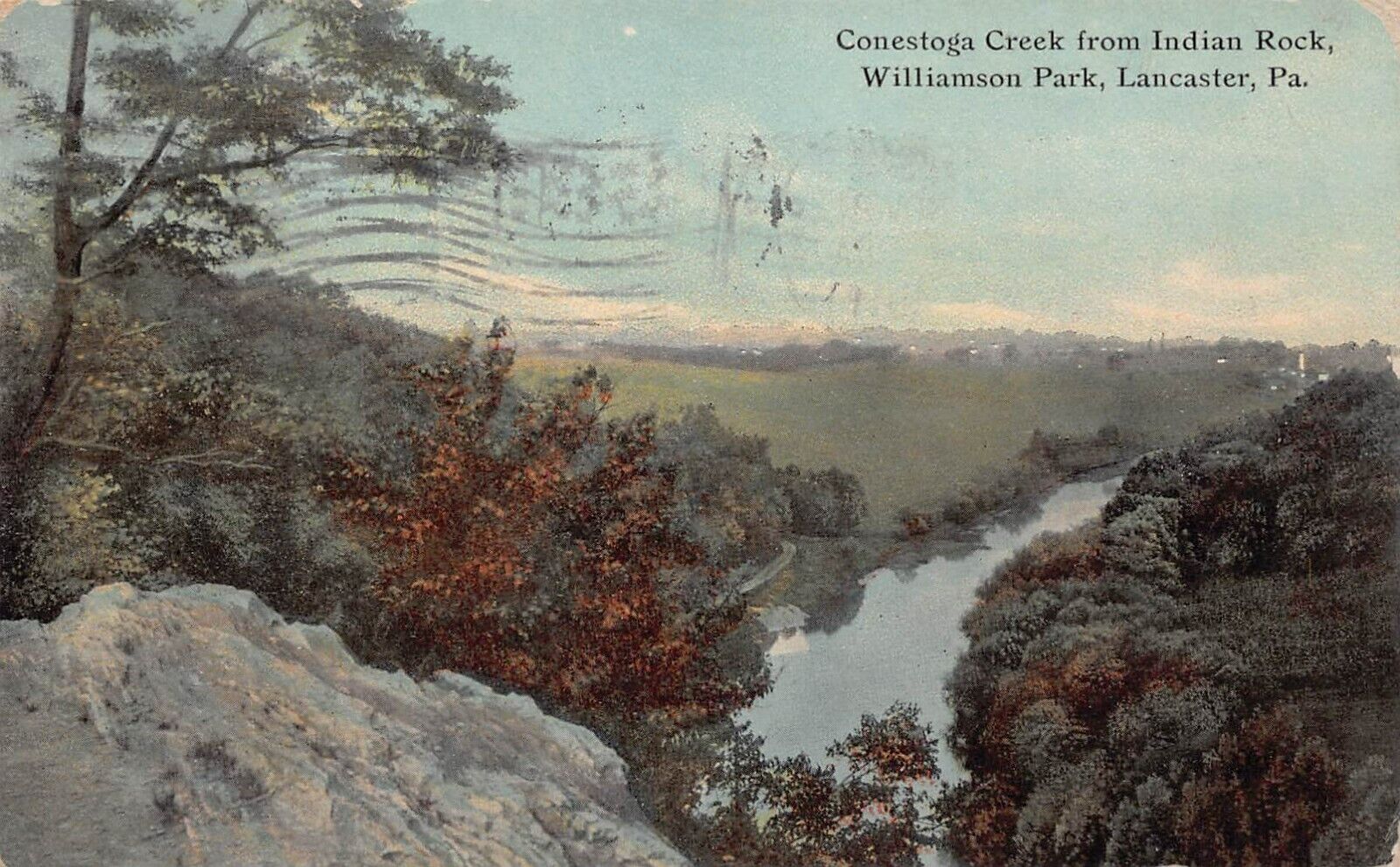 Lancaster PA Pennsylvania Conestoga Creek Williamson Park c1911 Vtg Postcard R8