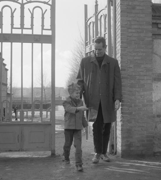 American actor Charlton Heston son Frazer getting out of riding sc- Old Photo
