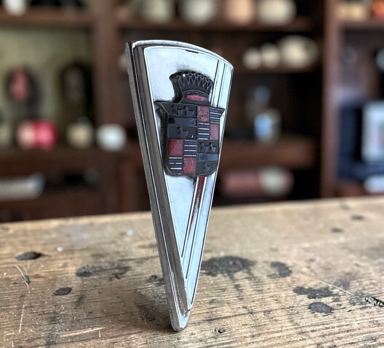 1936 Cadillac V8 Emblem 3-3/8