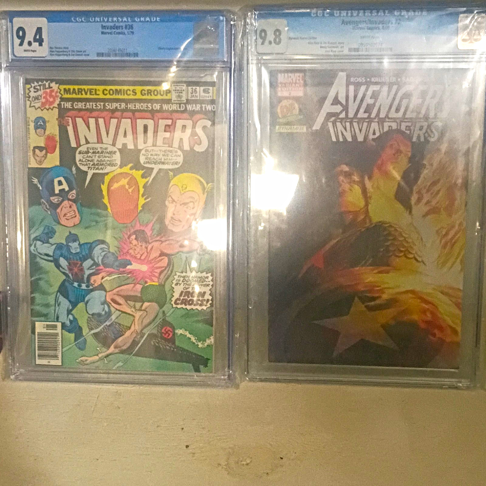Marvel Comics CGC Graded Comic Book Lot 2ct Invaders CGC 9.4 + CGC 9.8 Variant Marvel Comics CGC Graded Comic Book Lot 2ct Invaders CGC 9.4 + CGC 9.8 Variant