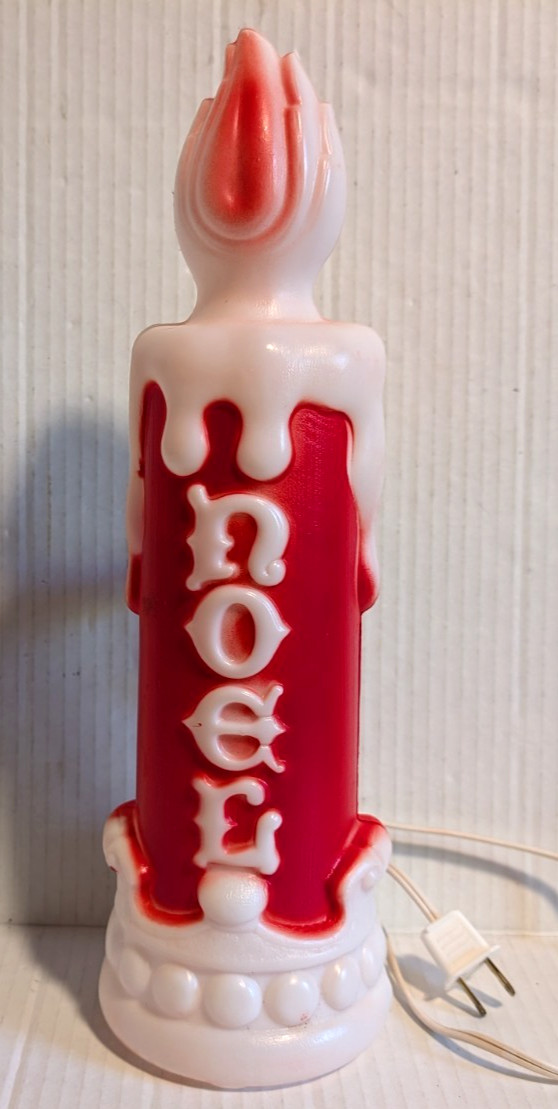Vintage Empire Noel Candle Stick Blow Mold Lighted Tabletop Decor 13.5\