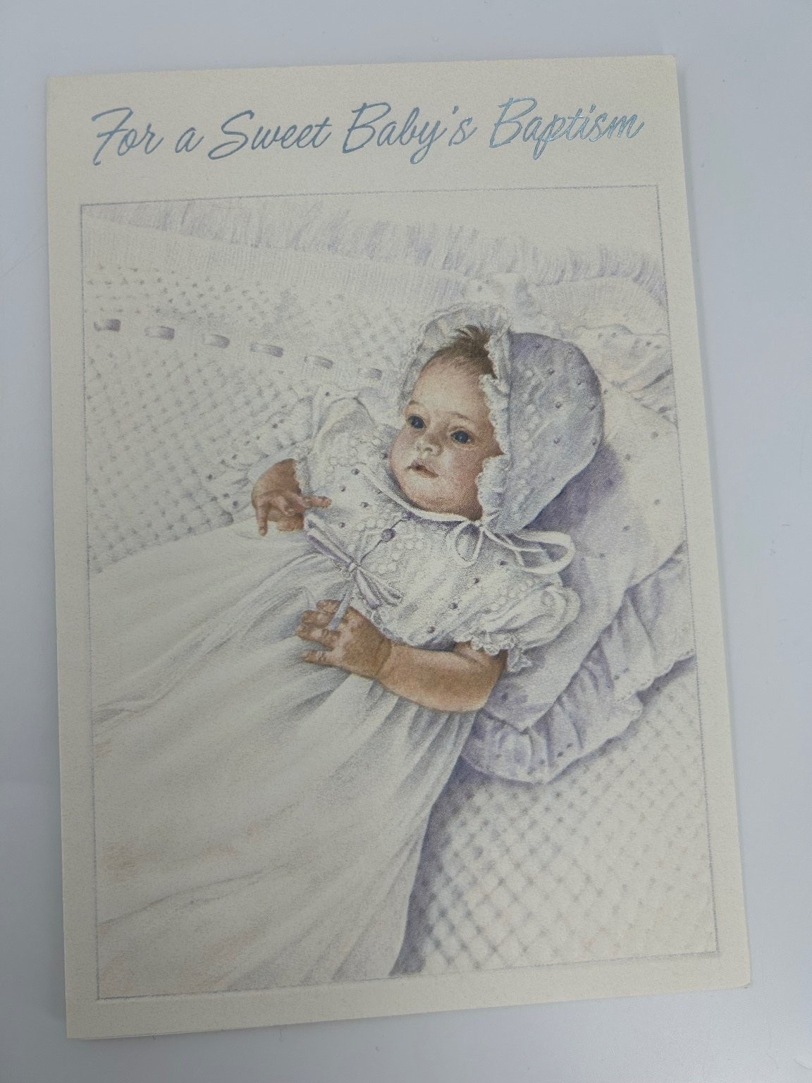 Vintage Hallmark Baby Baptism Card Christening Sweet Infant Greeting Vintage Hallmark Baby Baptism Card Christening Sweet Infant Greeting