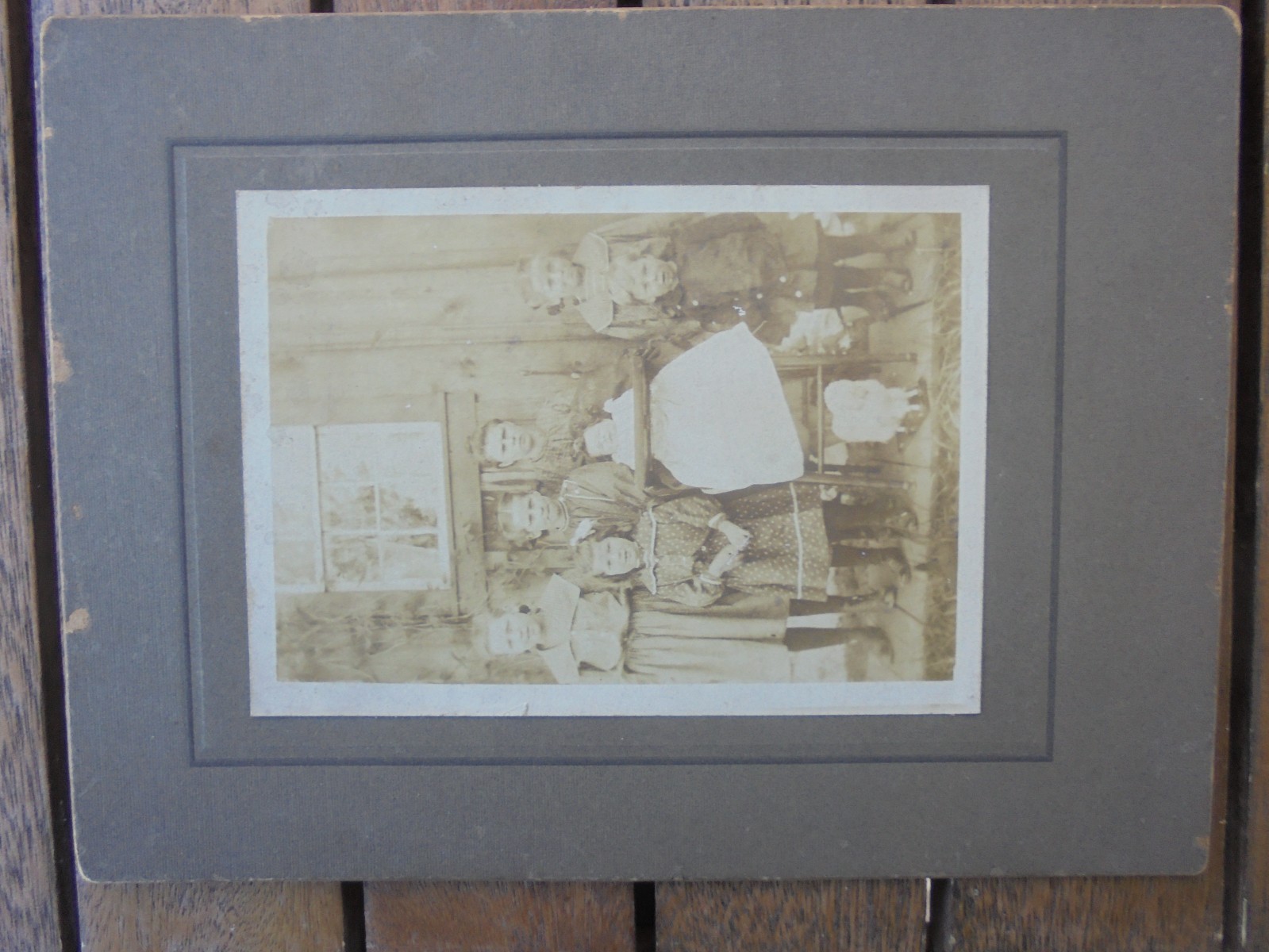 antique photo card photograph Children/Siblings