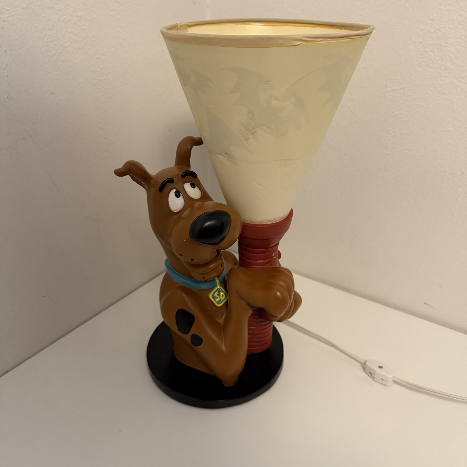 Scooby Doo Table Lamp Flashlight Works Warner Bros Studio Store 1998 With Shade