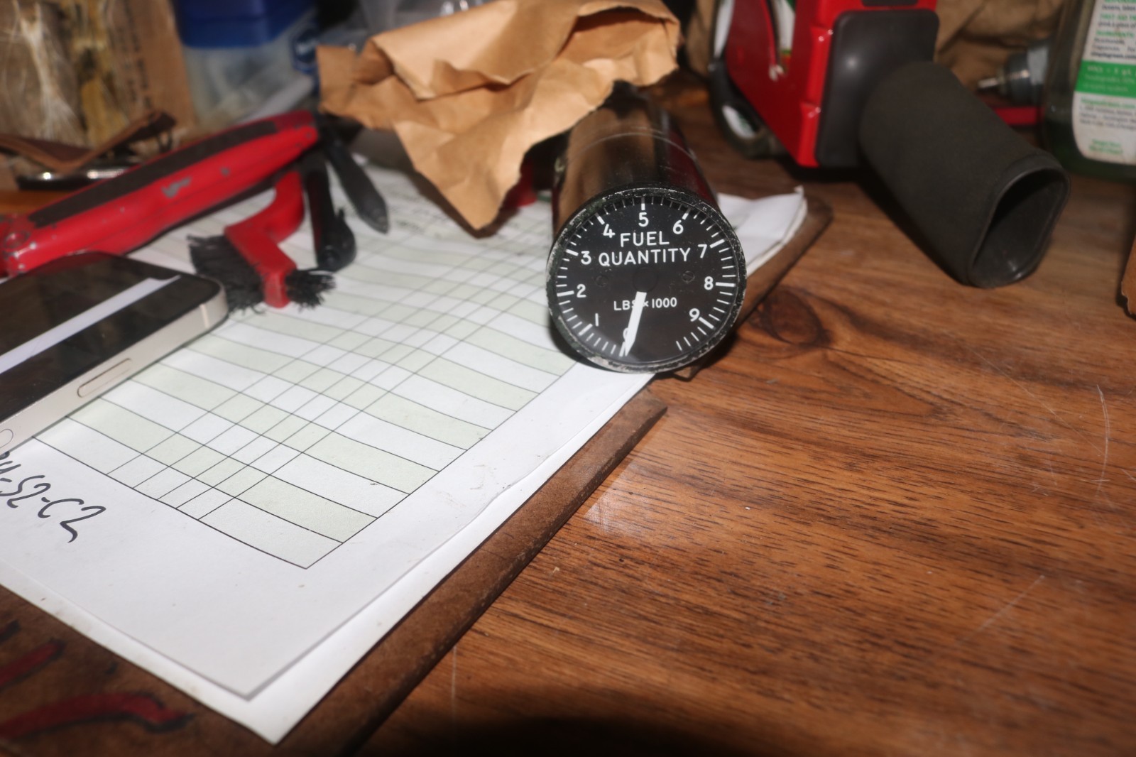 Vintage C-130 Hercules Pylon tank fuel indicator 211-009-004