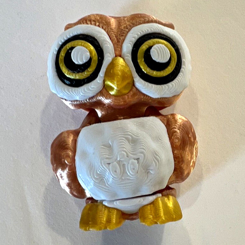 Owl Bird Collectible Figurine Brown/Gold with Large Eyes Owl Bird Collectible Figurine Brown/Gold with Large Eyes
