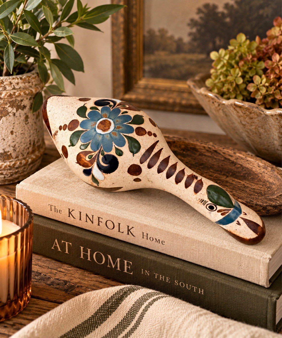 Vintage Signed Mexican Tonalá Pottery Bird – Hand Painted Folk Art