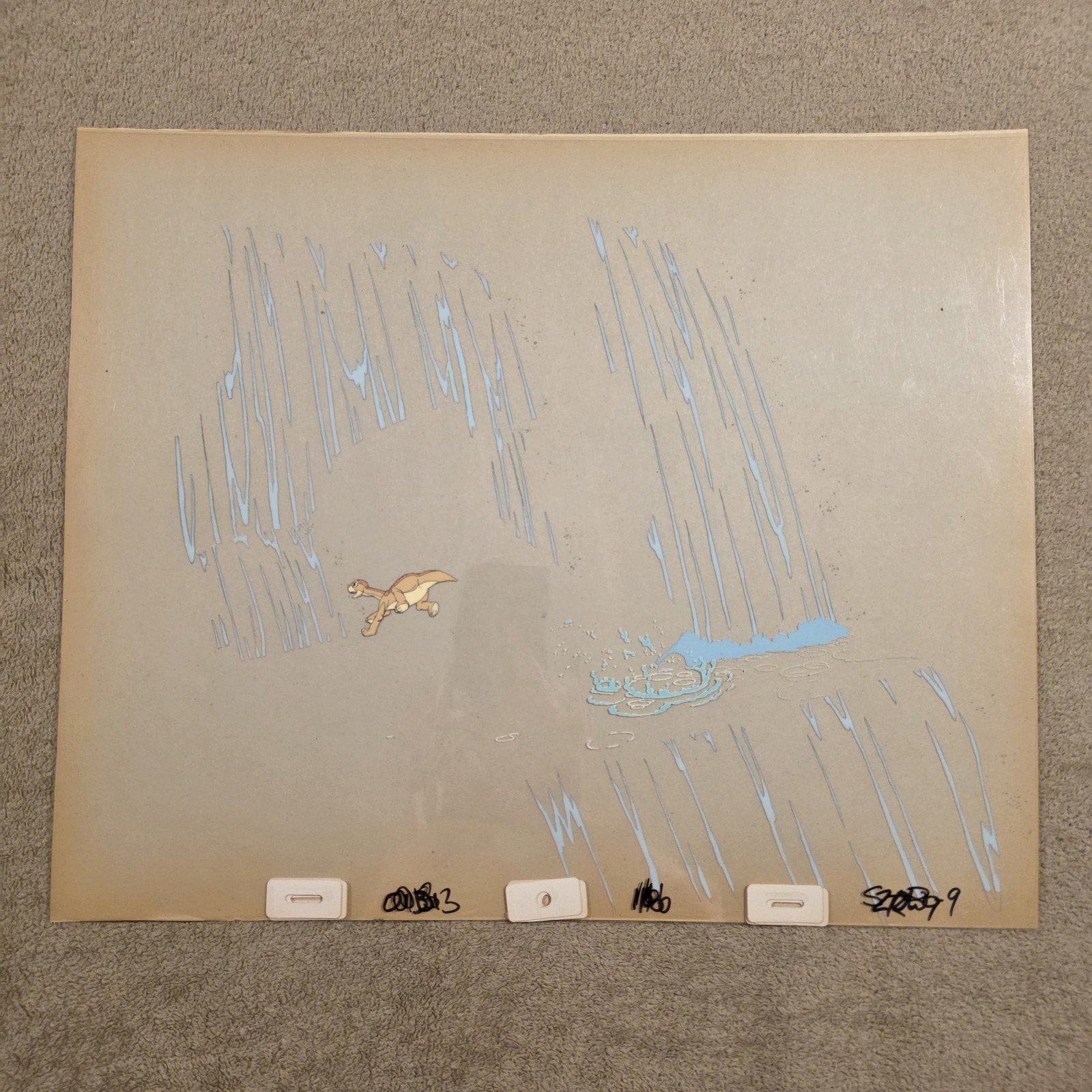 The Land Before Time 1988 Movie Animation 4 Cel Deleted Scene? Littlefoot