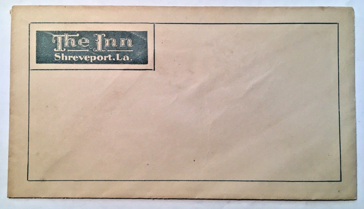 Antique Envelope Letterhead The Inn Shreveport Louisiana