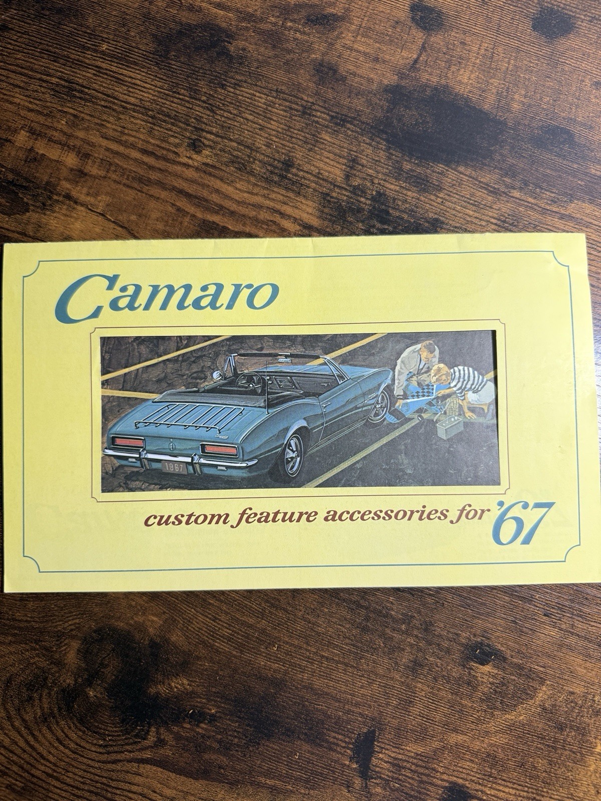 Vintage 1967 Chevrolet Camaro Custom Feature Accessories Sales Brochure ORIGINAL