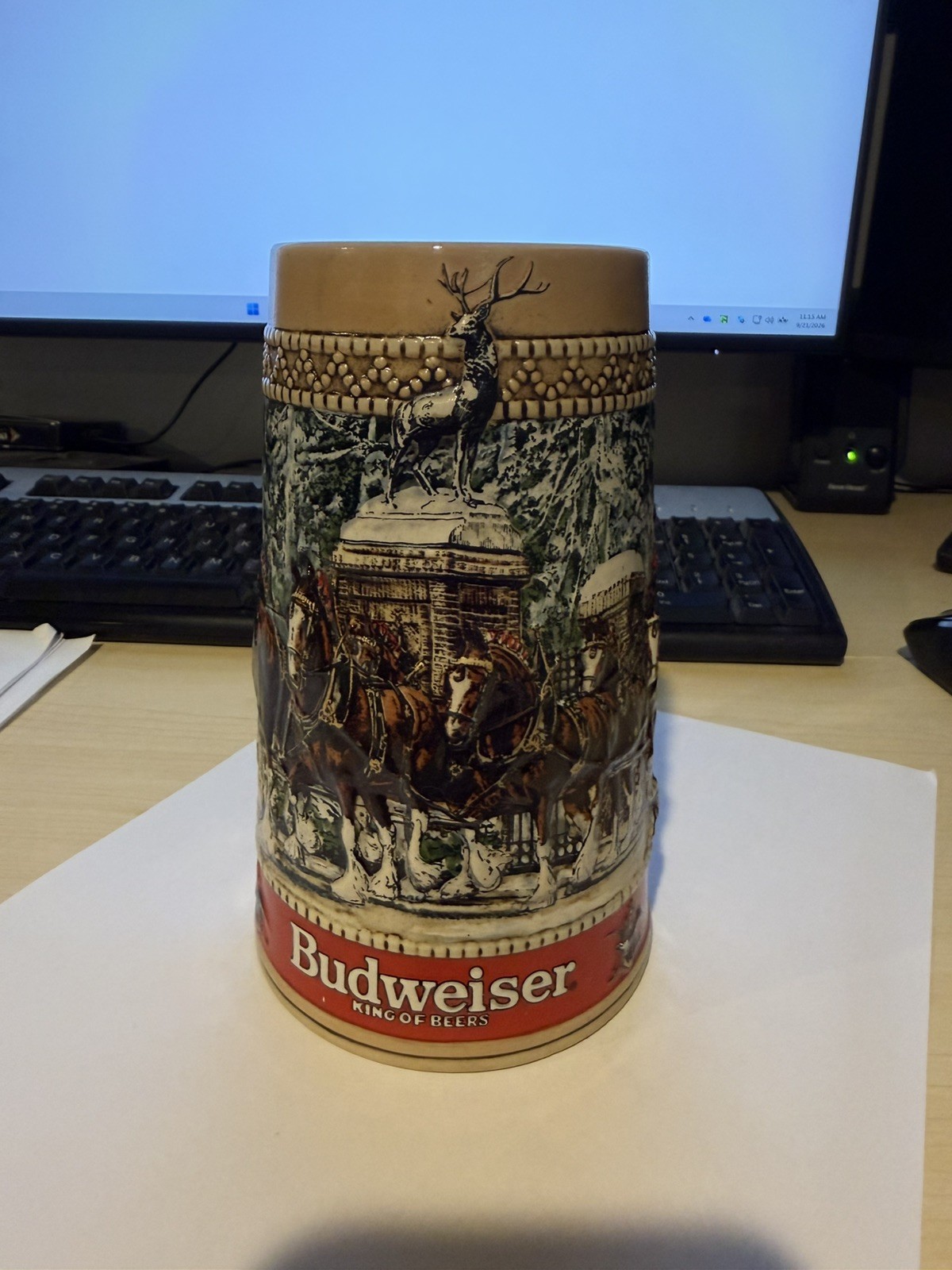 Clydesdales Budweiser Collector C Series Stein Anheuser-Busch Beer Stein 1987 Clydesdales Budweiser Collector C Series Stein Anheuser-Busch Beer Stein 1987