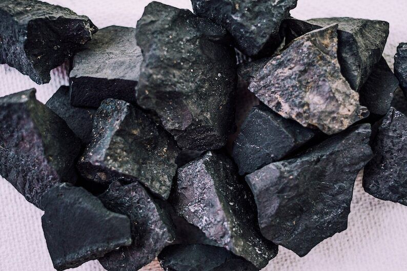 Raw Shungite Stones - Bulk Rough Stones from Russia - Healing Crystals Bulk