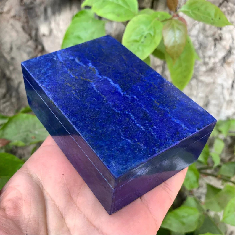4x3x2 Lapis Lazuli Box, Lapis Box, Lapis Stone Box, Lapis Lazuli Rectangle Box,