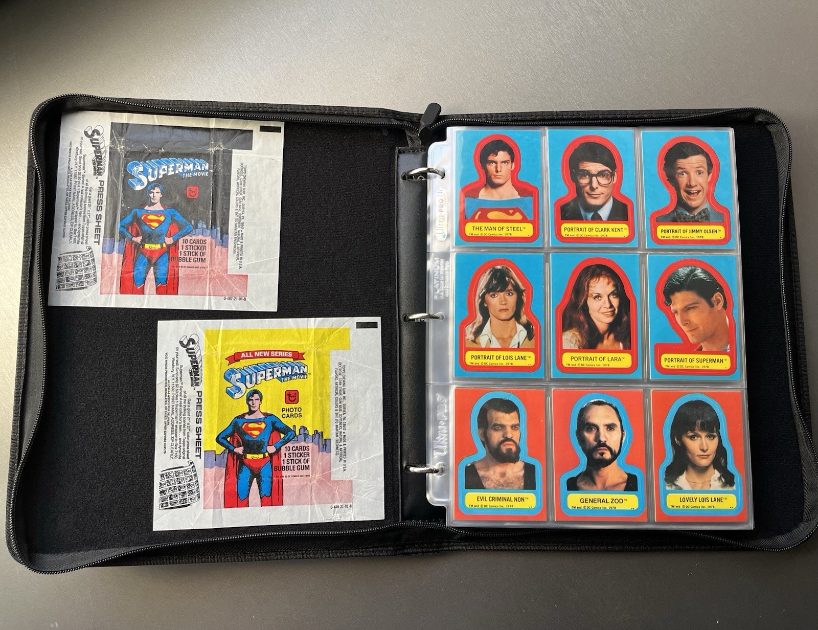 1978 Topps Superman Series 1 & 2 complete sets with stickers & wrappers 