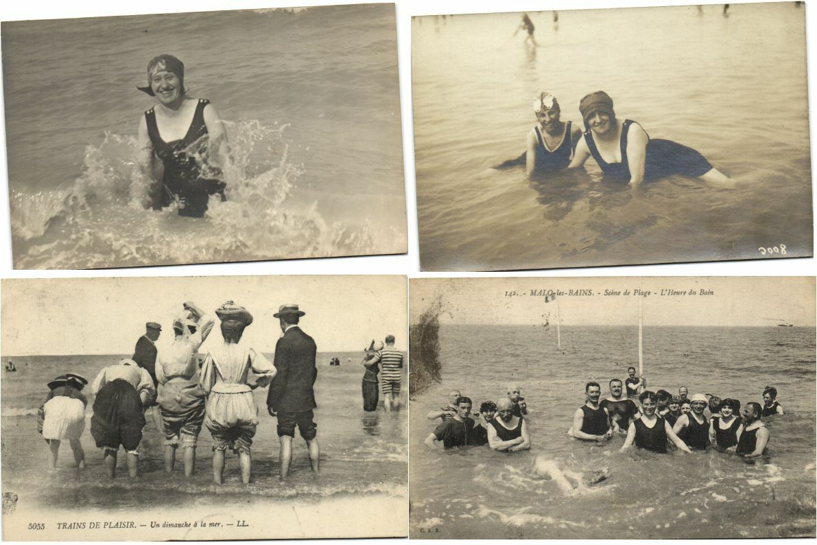 Vintage BATHING BEAUTIES 35 Postcards Mostly Pre-1940 (L4447)