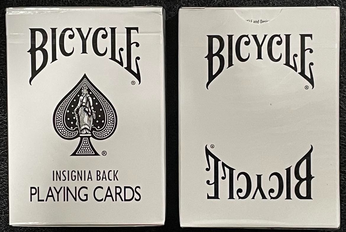 Bicycle Insignia Back (white) playing cards