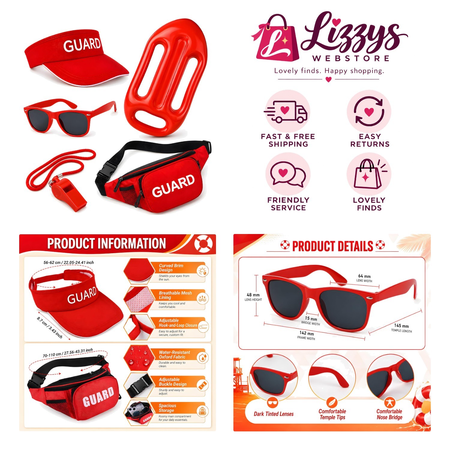 Lightweight 5-Piece Guard Costume Set - Perfect for Halloween & Celebrations