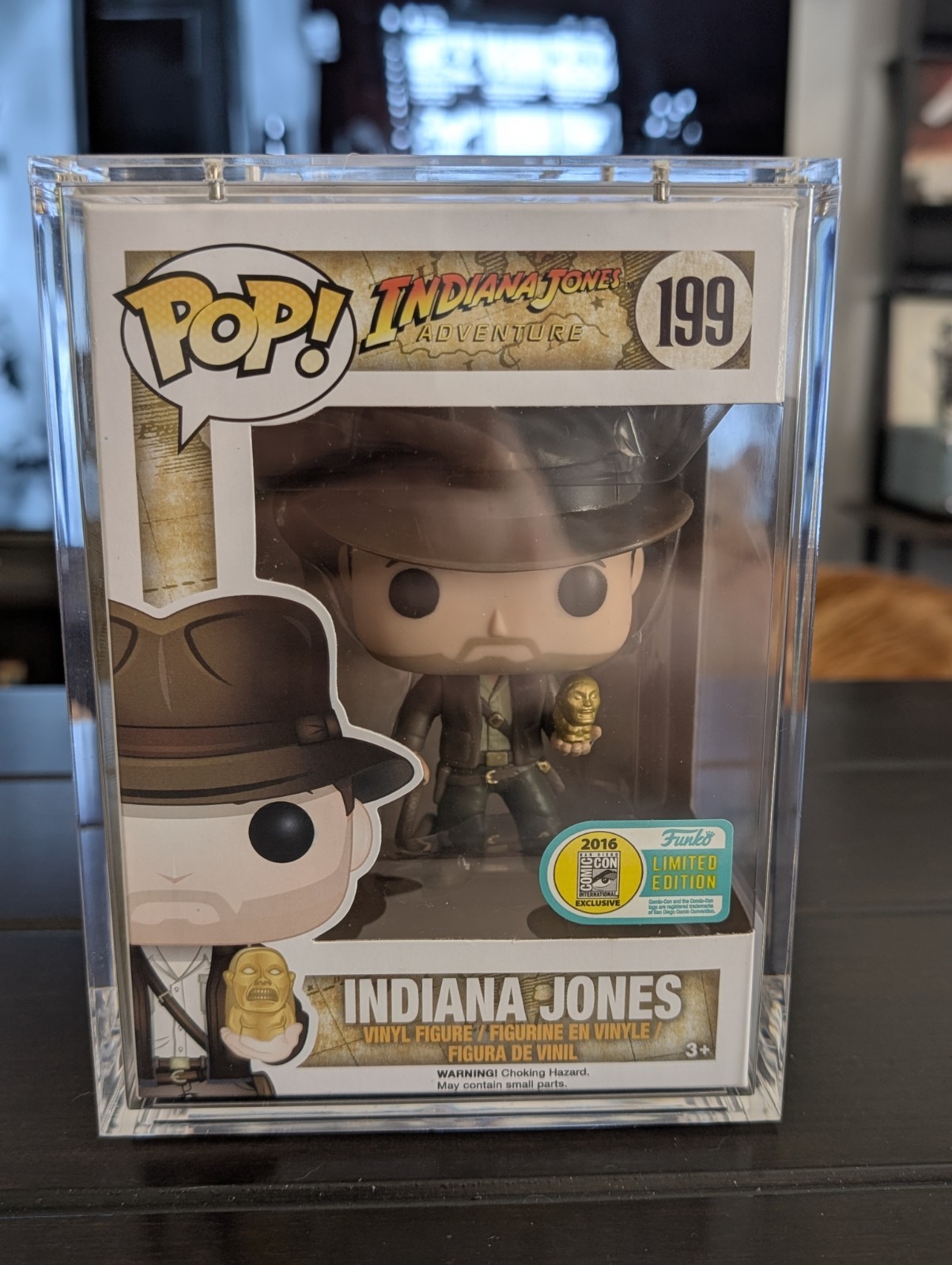 Indiana Jones #199 Funko Pop 2016 SDCC Exclusive VAULTED w/ POP Armor 