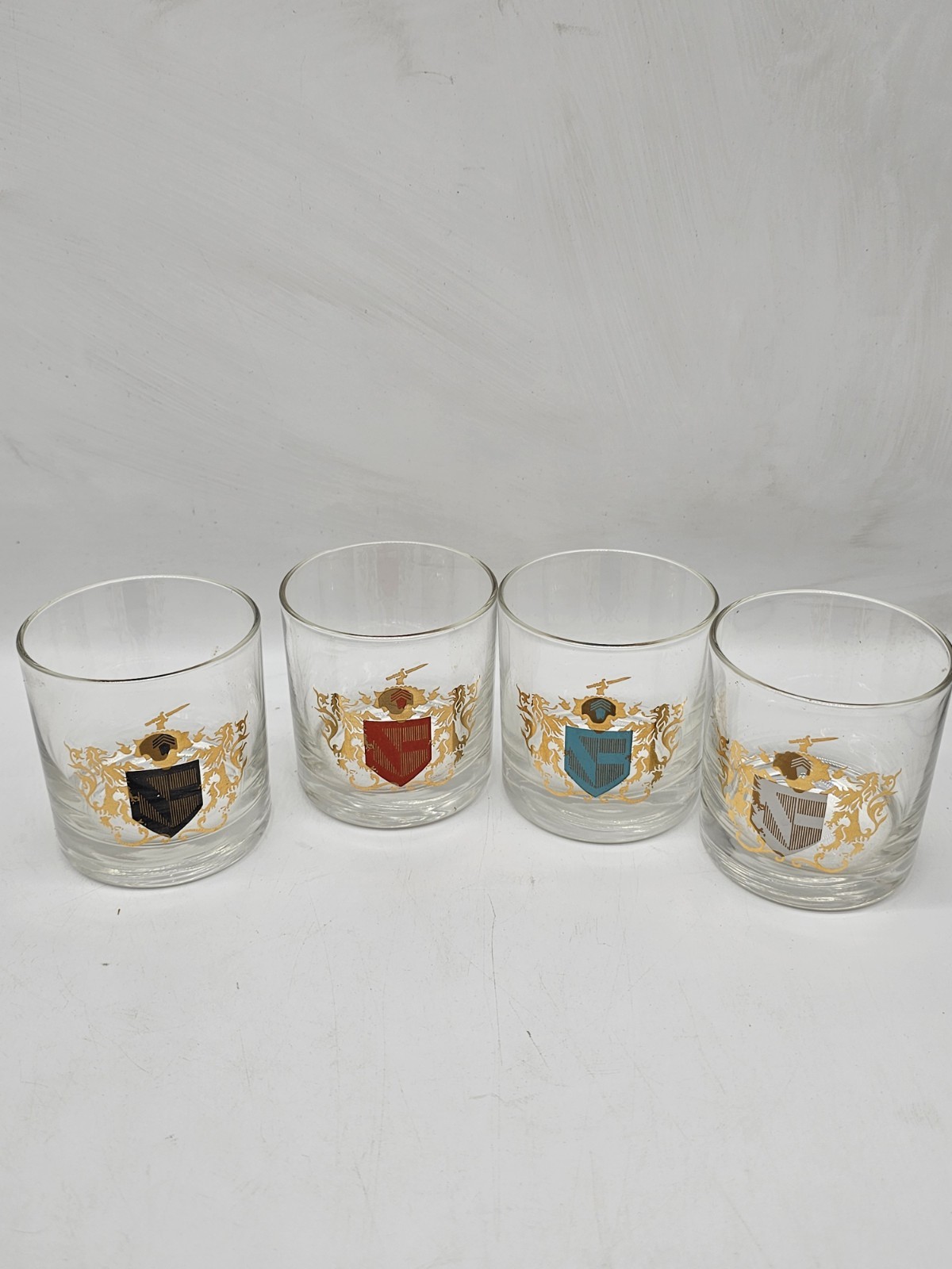 VINTAGE SET OF 4 FEDERAL GLASS \